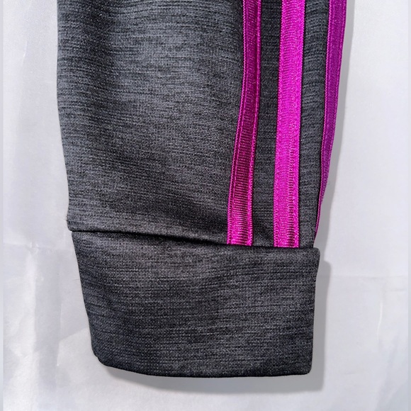 Adidas Youth Black joggers with Pink Trim M 10-12 - Picture 5 of 6
